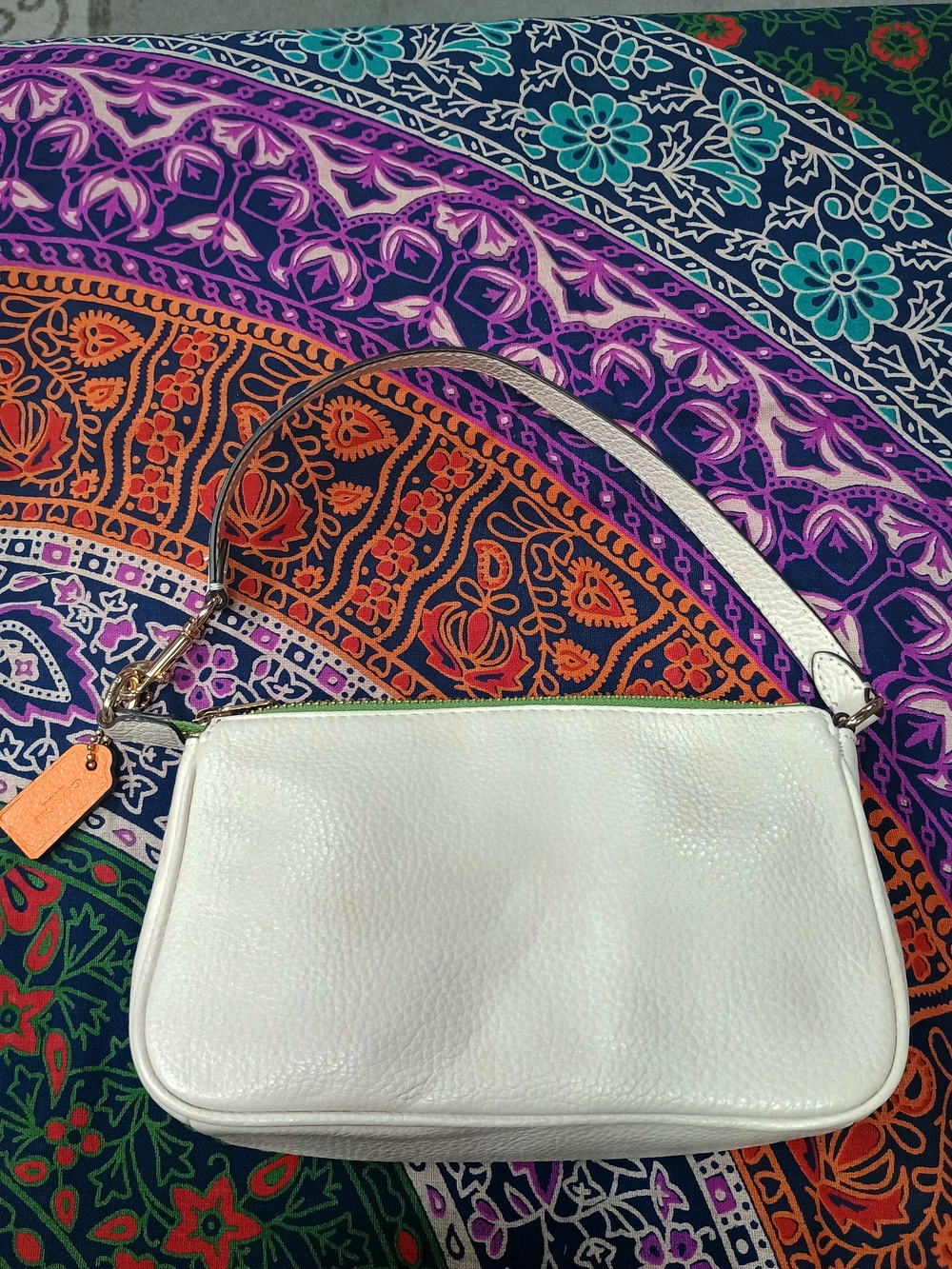 Coach White Nolita 19 Shoulder Bag with Rainbow Logo - Picture 5 of 6